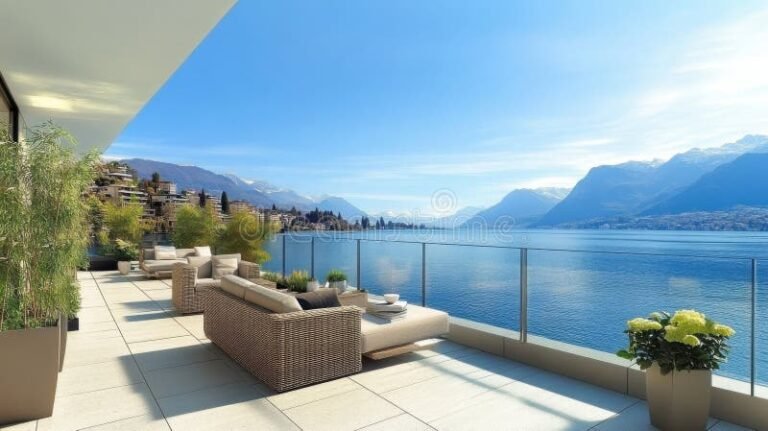 appartement moderne avec vue sur montagnes