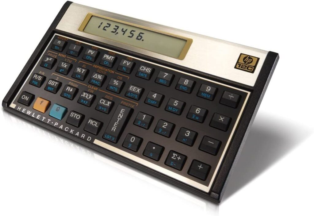 calculatrice avec chiffres et symboles financiers