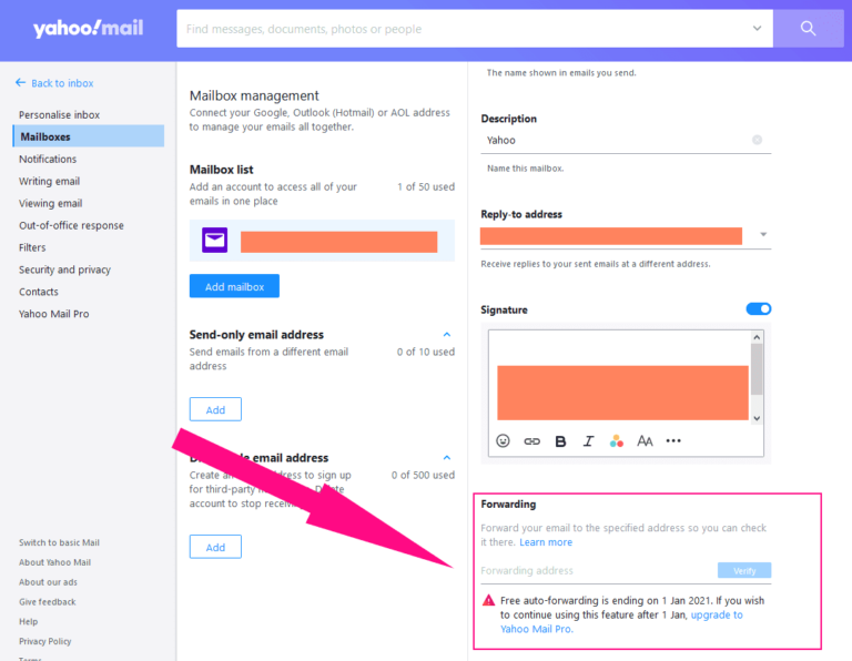 capture decran de yahoo mail en action