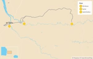 carte routiere entre bordeaux et saint emilion