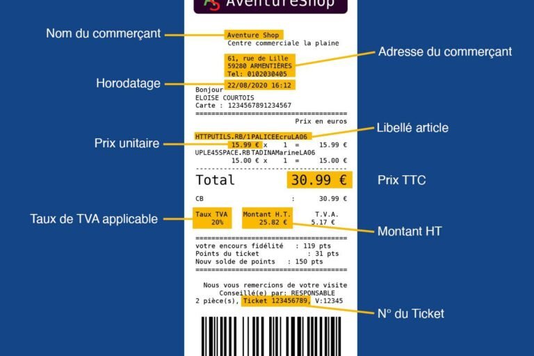 comparaison entre facture et ticket de caisse