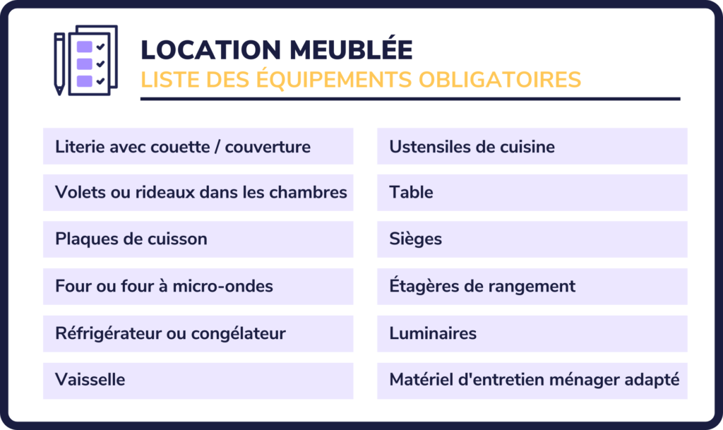 Quels sont les documents à fournir par le locataire pour une location meublée