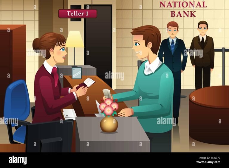illustration dun client a la banque