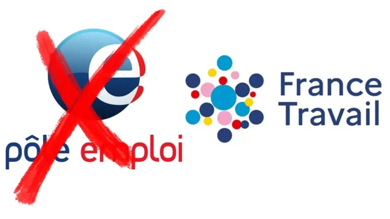 logo de france travail sur fond dynamique