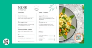 menu gastronomique elegant dans un restaurant chaleureux