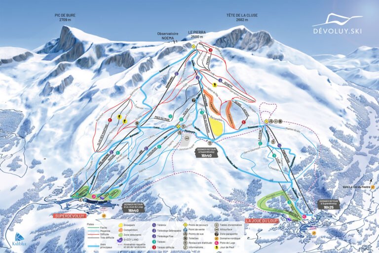 pistes de ski animees a la joue du loup