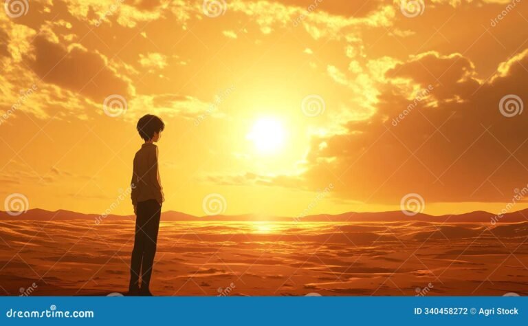 silhouette contemplant un horizon lointain