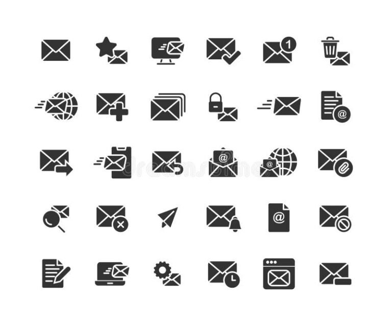 symboles dattachement et de courrier electronique