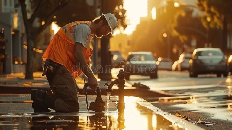 Comment Contacter Le Service Des Eaux D'aix-Les-Bains Pour Une Intervention 14 technicien reparant une canalisation deau urbaine
