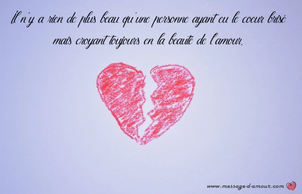 un coeur brise sur une lettre