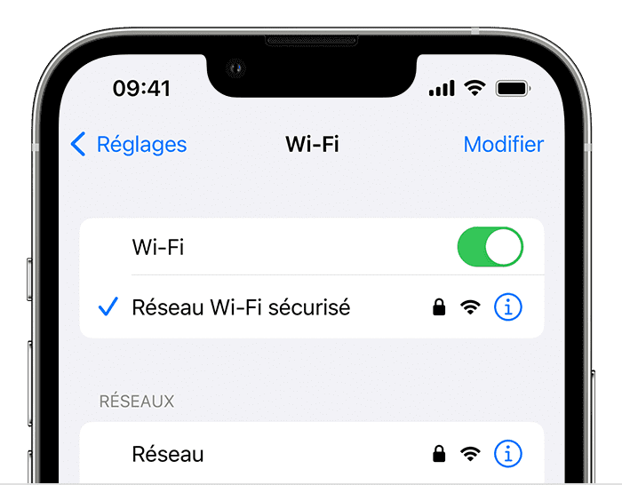 Pourquoi mon iPhone est-il connecté au Wi-Fi sans accès à Internet