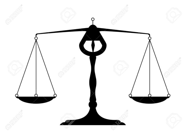 un symbole de la justice avec des balances