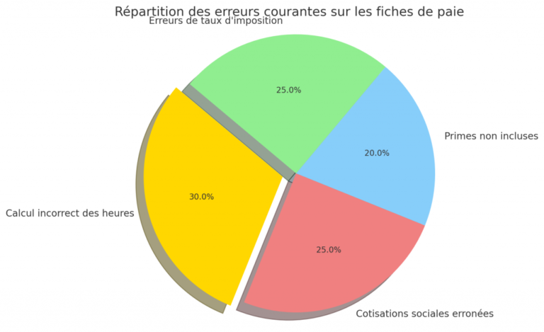 une fiche de paie avec des graphiques