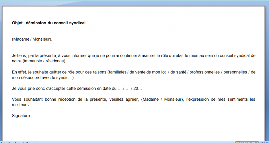 Quelle est la date qui fait foi pour une démission recommandée 1 une lettre de demission sur un bureau