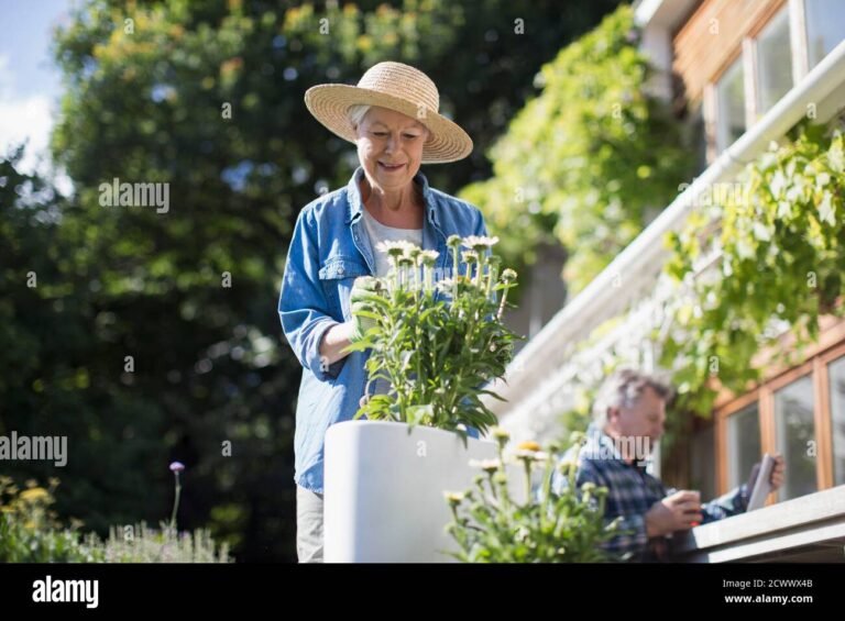 une personne jardinant sous le soleil