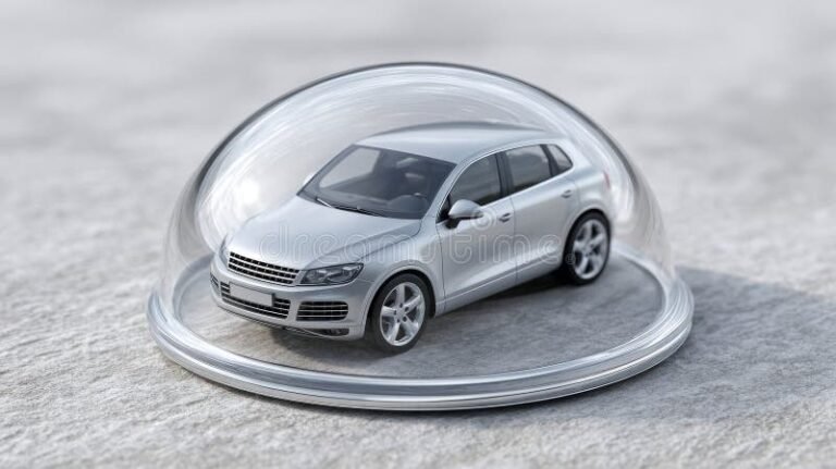 voiture protegee sous une bulle transparente