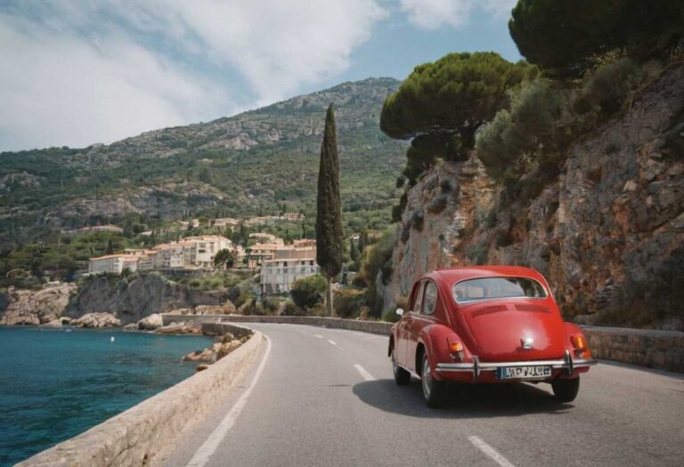 voiture vtc sur route avec paysages