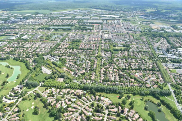 vue aerienne de bussy saint georges