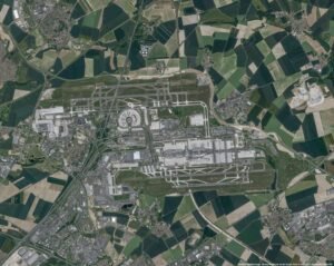 vue aerienne de laeroport roissy charles de gaulle